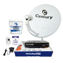 Kit Antena Century 60cm Com Midiabox B7, Lnbf Ku E Cabo- 5g