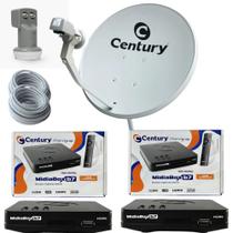 Kit antena century b7 digital com 2 receptor B7