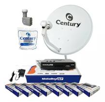 Kit antena century digital com 8 receptores