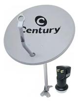 Kit Antena Century Digital Parabólica 60cm Ku Lnbf Duplo