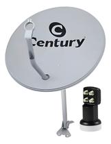 Kit Antena Century Digital Parabólica 60cm Ku Lnbf Quad