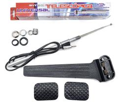 Kit Antena Cromada 4 Estágios + Jogo Capas Pedal Freio Embreagem + Pedal Acelerador Compatível com Opala e Caravan Kit Antena Cromada 4 Estágios + Jogo Capas Pedal Freio Embreagem + Pedal Acelerador Compatível com Opala e Caravan