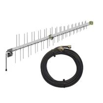 kit Antena de Celular Rural Full 15dbi C/ Cabo Descida 10m
