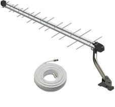 Kit Antena de TV Digital 16 DBI HDTV UHF Completa Cabo 15m
