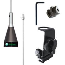 Kit Antena Enfeite 1,24m Porta Malas Capu Capo Parafuso Fixação Steelbras