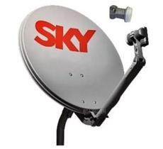 Kit Antena Ku 60 Cm Com Logo Sky