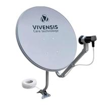 Kit Antena Parabolica 60cm Vivensis Com Cabo E Lnbf Kit Antena Parabolica 60cm Vivensis Com Cabo E Lnbf