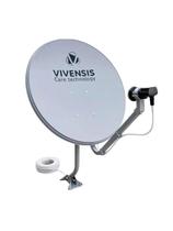 Kit Antena Parabolica 60Cm Vivensis Com Cabo E Lnbf