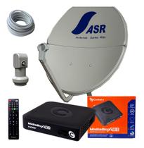 Kit Antena Parabolica Asr Bipartida Com Midiabox Se-2 Kit Antena Parabolica Asr Bipartida Com Midiabox Se-2