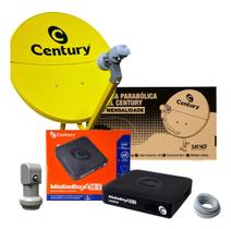 Kit Antena Parabólica Century Amarela SE2 60cm Banda Ku 5g Kit Antena Parabólica Century Amarela SE2 60cm Banda Ku 5g