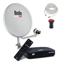 Kit Antena Parabólica Digital 60cm C Receptor Sat Hd Bs9900s Preto