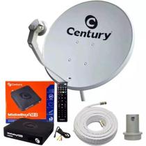 Kit Antena Parabolica Digital Century 60 cm completa