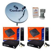 Kit Antena Parabolica Digital Century Midia box SE-2 60 cm completa