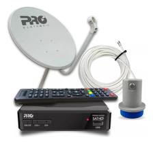 Kit Antena Receptor Sathd Tv Digital Banda Ku Midiabox Lnbf Cabo 15m Pro Eletronic