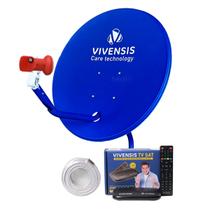 Kit antena Receptor Vivensis Vx10 Alto Ganho Parabólica Ku