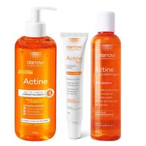 Kit Anti-Acne Darrow Gel de Limpeza Vitamina C 400g Trat Gel Refrescante 30g Pele Acneica e Loção Adstringente 190ml