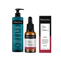 Kit Anti-Idade Principia: Gel Limpeza GL-01 + Sérum Retinol RN-0,3 Kit Anti-Idade Principia: Gel Limpeza GL-01 + Sérum Retinol RN-0,3