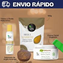 Kit Anti-idade Skin Care - Argila Amarela - Sabonete de Argila Amarela + Creme Facial - EcoSpa