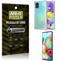 Kit Anti Impacto Galaxy A51 Capinha Anti Impacto + Película de Vidro - Armyshield