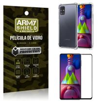 Kit Anti Impacto Galaxy M51 Capinha Anti Impacto + Película de Vidro 3D - Armyshield