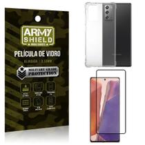 Kit Anti Impacto Galaxy Note 20 Capinha Anti Impacto + Película de Vidro 3D - Armyshield