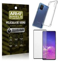 Kit Anti Impacto Galaxy S10 Lite Capinha Anti Impacto + Película de Vidro 3D - Armyshield