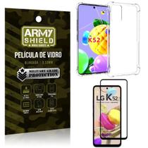 Kit Anti Impacto LG K52 Capinha Anti Impacto + Película de Vidro 3D - Armyshield