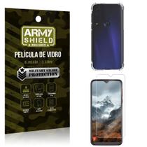 Kit Anti Impacto Moto G8 Play Capinha Anti Impacto + Película de Vidro - Armyshield