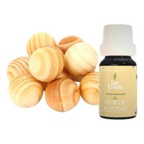 Kit Anti Mofo Aromatizador Lar Fresh Flor de Algodão 5 Bolas de Madeira Essência 10ml Kit Anti Mofo Aromatizador Lar Fresh Flor de Algodão 5 Bolas de Madeira Essência 10ml
