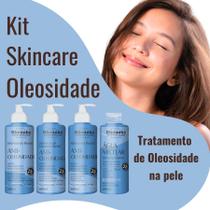 Kit Anti-Olesidade Tratamento Facial Skincare Pré e Pós Make Limpeza Facial - Rhenuks