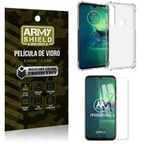 Kit Anti Shock Moto G8 Plus Capa Anti Shock+Película Vidro