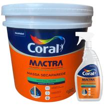 Kit Anti Umidade Coral Massa 18kg E Spray Seca Parede Mactra