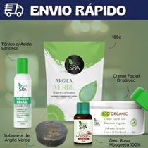 Kit Antiacne Skin Care - Argila Verde + Sabonete Verde + Creme Facial Hidratante Orgânico Kit Antiacne Skin Care - Argila Verde + Sabonete Verde + Creme Facial Hidratante Orgânico