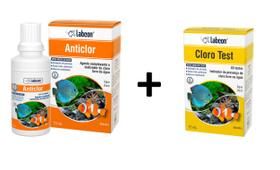 Kit anticloro + teste de cloro labcon para aquario