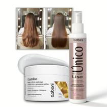 Kit Antifrizz/Efeito Liso Máscara Cicatriliso + Protetor Térmico Liso Único Gaboni