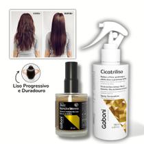 Kit Antifrizz/Efeito Liso Spray Termoprotetor + Serum Reparador de Brilho Gaboni