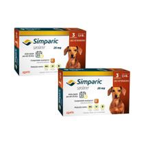 Kit Antipulgas Zoetis Simparic 20 mg para Cães 5,1 a 10 Kg - 3 Comprimidos - KIT
