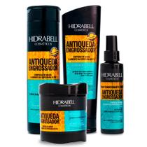 Kit Antiqueda Engrossador Hidrabell Elimina Queda de Cabelo e Encorpa Fios de Cabelo 4 Produtos