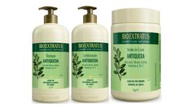 Kit Antiqueda Jaborandi Shampoo + Condicionador + Banho de Creme 1kg Bio Extratus
