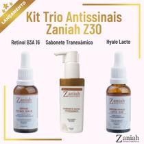Kit Antissinais: Retinol, Sabonete Anti Manchas TXA Z14 & Hyalo Lacto Zaniah Z30 Kit Antissinais: Retinol, Sabonete Anti Manchas TXA Z14 & Hyalo Lacto Zaniah Z30