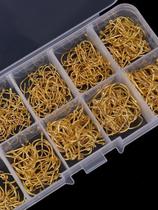 Kit Anzóis Chinu Dourado nos Tamanhos 3 ao 12 com 600 Unidades Kit Anzóis Chinu Dourado nos Tamanhos 3 ao 12 com 600 Unidades