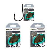 Kit Anzol Crown Chinu Black Super Resistente nº 05 - 3 Cartelas C/ 10 Unidades Kit Anzol Crown Chinu Black Super Resistente nº 05 - 3 Cartelas C/ 10 Unidades