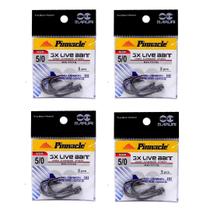 Kit Anzol de Pesca Maruri 3X Live Bait Aço Carbono N 5/0 20 Peças