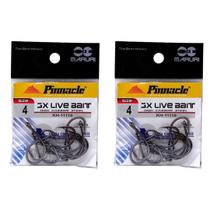 Kit Anzol de Pesca Maruri 3X Live Bait Aço N 4 40 Peças