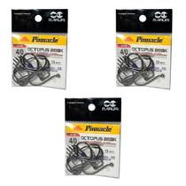 Kit Anzol de Pesca Maruri Pinnacle Octopus Beak Aço Carbono N 4/0 30 Peças