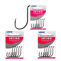 Kit Anzol Marine Sports 12146 Black Nº 9/0 3 Cartelas 30pç