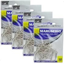 Kit Anzol Marine Sports Maruseigo Nickel Tamanho 6 ao 30 Kit Anzol Marine Sports Maruseigo Nickel Tamanho 6 ao 30