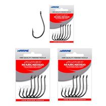 Kit Anzol Marine Sports Super Maruseigo Black Reforçardo Nº 30 3 Cartelas 30un Kit Anzol Marine Sports Super Maruseigo Black Reforçardo Nº 30 3 Cartelas 30un