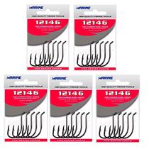 Kit Anzol Pesca Marine Sports 12146 Black Nº 7/0 Com 5 Cartelas - 50 Peças Kit Anzol Pesca Marine Sports 12146 Black Nº 7/0 Com 5 Cartelas - 50 Peças