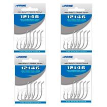 Kit Anzol Pesca Marine Sports 12146 Octopus Nickel Nº 3/0 4 Cartelas 100 Unidade